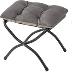 15"(H) Folding Ottoman, Foldable Footrest Stool, Portable Small Foot Stool for Couch, Collapsible Foot Rest Ottoman for Sofa, Accent Padded Ottomans for Living Room, Bedroom, Dark Coffee by MordchilHF