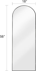 DMWOODFL 58"x18" Arched Full Length Mirror - Image 2