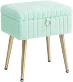 SONGMICS Vanity Stool Chair with Storage, Metal Legs, Max. Load 440 lb by SONGMICSbySONGMICSHOME