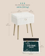 SONGMICS Vanity Stool Chair with Storage, Metal Legs, Max. Load 440 lb - Image 2