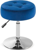 Gitrah Blue Vanity Stool Chair Swivel Adjustable Comfortable Makeup Stool by Gitrah