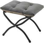 15"(H) Folding Ottoman, Foldable Footrest Stool, Portable Small Foot Stool for Couch, Collapsible Foot Rest Ottoman for Sofa, Accent Padded Ottomans for Living Room, Bedroom, Dark Grey by MordchilHF