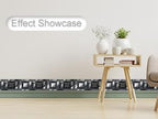 IVN Wallpaper Border Peel and Stick Wall Black and Silver Mosaic Decorative - Image 8