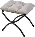 15"(H) Folding Ottoman, Foldable Footrest Stool, Portable Small Foot Stool for Couch, Collapsible Foot Rest Ottoman for Sofa, Accent Padded Ottomans for Home, Living Room, Light Grey by MordchilHF
