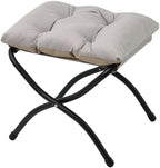 15"(H) Folding Ottoman, Foldable Footrest Stool, Portable Small Foot Stool for Couch, Collapsible Foot Rest Ottoman for Sofa, Accent Padded Ottomans for Home, Living Room, Light Grey by MordchilHF