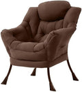 Tiita Lazy Chair for Adults, Comfy Reading Accent Chair, Brown Single by TiitaHome