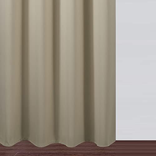 LEMOMO Beige Blackout Curtains 34 x 63 Inch Length/Set of 2 Curtain - Image 9