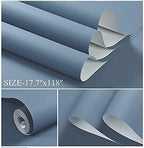 Dimoon 787''x17.7'' Blue Peel and Stick Wallpaper Contact Paper Modern Self - Image 2