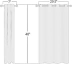 NICETOWN White Lightweight Fabric Curtain Panels, 48 inch Length, Non-Blackout - Image 2