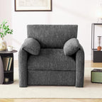 Howjoe Accent Chair for Living Room, Oversized Reading Armchair, Gray - Image 3