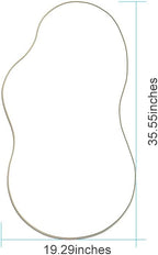Itrue 20x36 Inch Gold Framed Irregular Tempered Glass Wall Mirror, Asymmetrical - Image 2