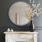 Madison Park Round Mirror, Metal Frame Circle Mirror 36 inch, Wall Art Decor - Image 10