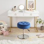Gitrah Blue Vanity Stool Chair Swivel Adjustable Comfortable Makeup Stool - Image 4