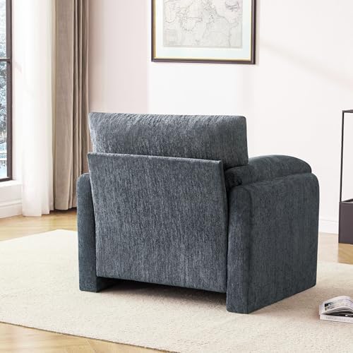 Howjoe 2 Pack Accent Chair for Living Room, Oversized Armchair, Blue - Image 5