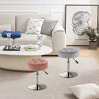 Gitrah Pink Vanity Stool Chair Swivel Adjustable Comfortable Makeup Stool - Image 4