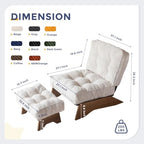 MAXYOYO Accent Chair with Ottoman, Lounge Chair with Adjustable Backrest - Image 2