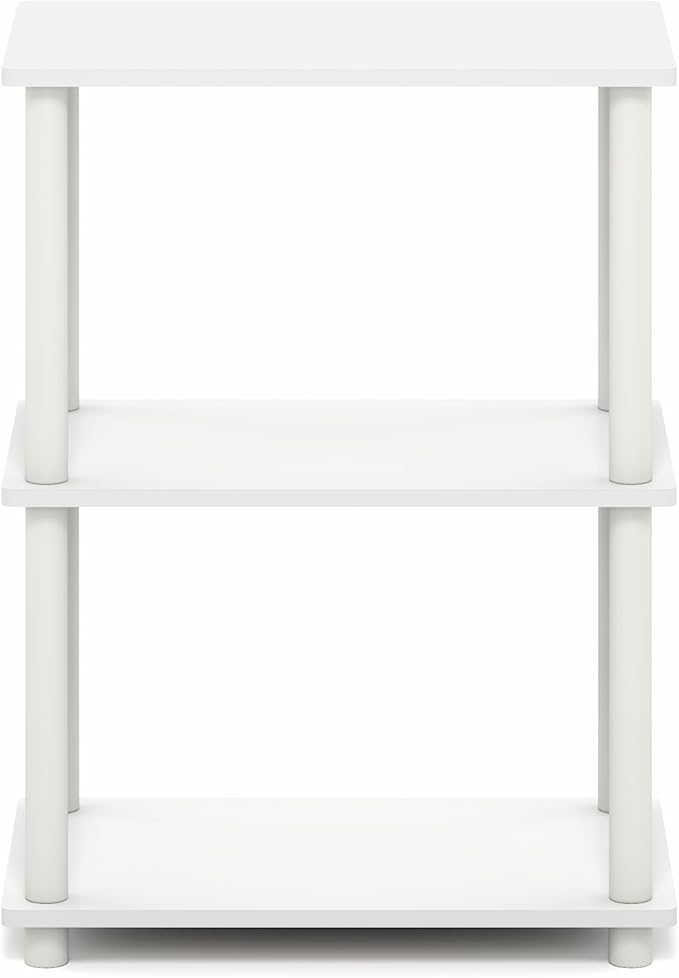 Furinno Turn-N-Tube Storage Shelves, 3-Tier Book Shelf, Corner Shelf, Toolless - Image 4