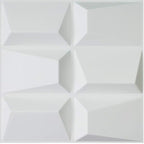 Art3d Decorative 3D Wall Panels 19.7" x 19.7" Snow White, PVC Wall Panel by Art3d