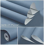 Dimoon 236''x17.7'' Blue Peel and Stick Wallpaper Contact Paper Modern Self - Image 2