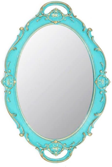 Eaoundm 14.5 x 10 inchs Oval Antique Decorative Wall Mirror Vintage Hanging by Eaoundm
