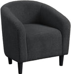 Yaheetech Small 25.5in Wide Sherpa Barrel Accent Chair Bedroom, Dark Gray by Yaheetech