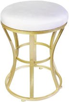 Vanity Chair, Small Velvet Vanity Stool & Ottoman Bench for Bathroom, Dorm by ELLENSAMQI