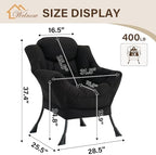 Welnow Lazy Chair for Adults，Modern Reading Accent Chair,Black Single - Image 3