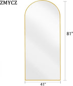 Floor Length Mirror, Wall Mounted Mirrors, Arched-Top Body Mirror - Image 4
