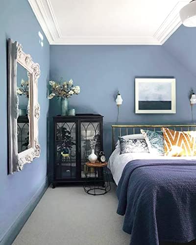 Safiyya Blue Contact Paper Grey Blue Peel and Stick Wallpaper Removable - Image 6