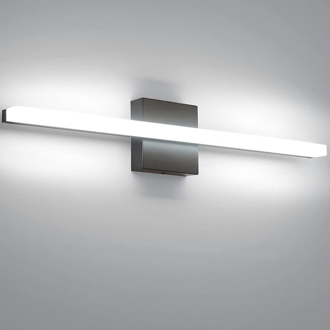 Combuh Bathroom Light Fixtures Dimmable Black Vanity Lights Bar 24 Inch 14W by Combuh