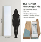 Better Bevel 16" x 60" Frameless Full-Length Rectangle Mirror | 1" Beveled Edge - Image 7