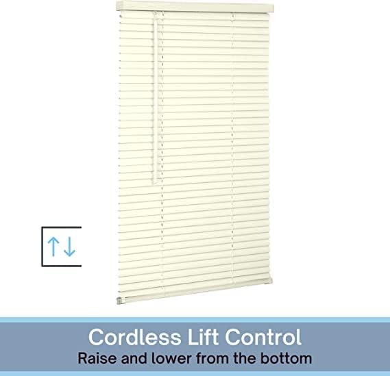 Lotus & Windoware Cordless 1" Vinyl Mini Blind 33" Wide x 64" Long - Image 2
