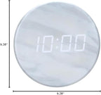 Minimalist LED Digital Wall Clock – USB Powered | Marble Style | 12/24 Hour - Image 8