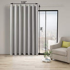 BONZER Room Divider Curtain Total Privacy Wall Wide Grommet Room Darkening - Image 4