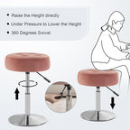 Gitrah Pink Vanity Stool Chair Swivel Adjustable Comfortable Makeup Stool - Image 6