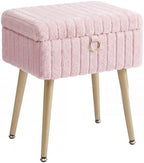 SONGMICS Vanity Stool Chair with Storage, Metal Legs, Max. Load 440 lb by SONGMICSbySONGMICSHOME