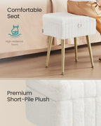 SONGMICS Vanity Stool Chair with Storage, Metal Legs, Max. Load 440 lb - Image 4