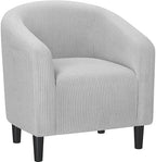 Yaheetech Small 25.5in Wide Corduroy Accent Chair for Bedroom, Light Gray by Yaheetech