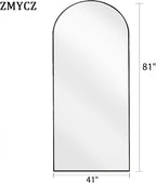 Floor Length Mirror, Wall Mounted Mirrors, Arched-Top Body Mirror - Image 4
