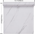 Glossy Marble Paper Granite Gray/White Wallpaper Peel and Stick Wallpaper Self - Image 5