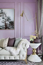 Dimoon 118''x17.7'' Purple Peel and Stick Wallpaper Contact Paper Modern Self - Image 4