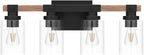 Amico Farmhouse Bathroom Vanity Light Fixtures, Rustic 4-Light Industrial - Image 4