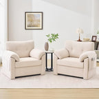 Howjoe Accent Chair for Living Room, Oversized Reading Armchair, Lvory - Image 4