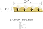 Design House 500868 4-Light Vanity Strip Light Contemporary Dimmable - Image 2
