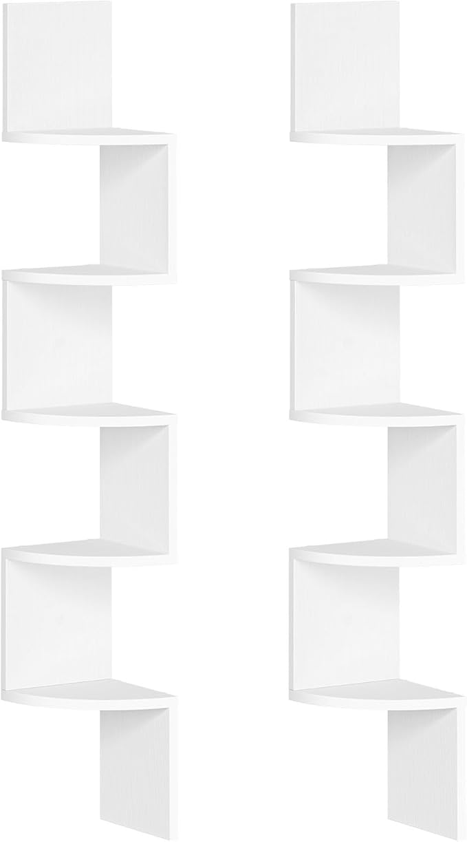 HOOBRO Corner Shelf Wall-Mounted, 5-Tier Corner Bookshelves by HOOBRO