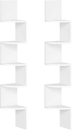 HOOBRO Corner Shelf Wall-Mounted, 5-Tier Corner Bookshelves by HOOBRO