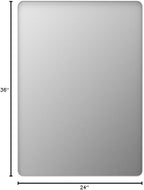 LOAAO 24x36 Inch White Metal Framed Bathroom Mirror - Image 8