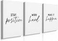GUBIYU Inspirational Wall Decor Stay Positive, Work Hard, Make it Happen Wall by GUBIYU