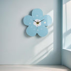 12 Inch Blue Flower Wall Clock Petal Design Wall Clock Silent Non Ticking Clock - Image 3