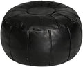 Thgonwid Unstuffed Moroccan Ottoman Pouf Cover, Ottoman Footstool Storage Solution, Bean Bag Chair, Foot Rest, Black by Thgonwid